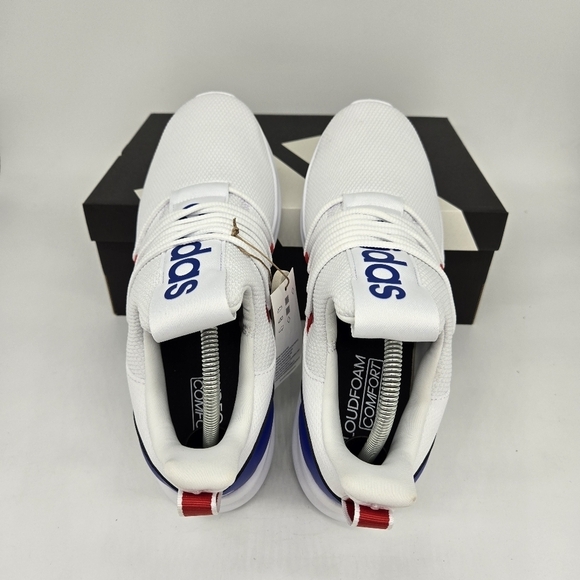 New Adidas Lite Racer Adapt 7.0 \'White Scarlet Lucid Blue\' Men\'s Shoes Size 12 main image 5